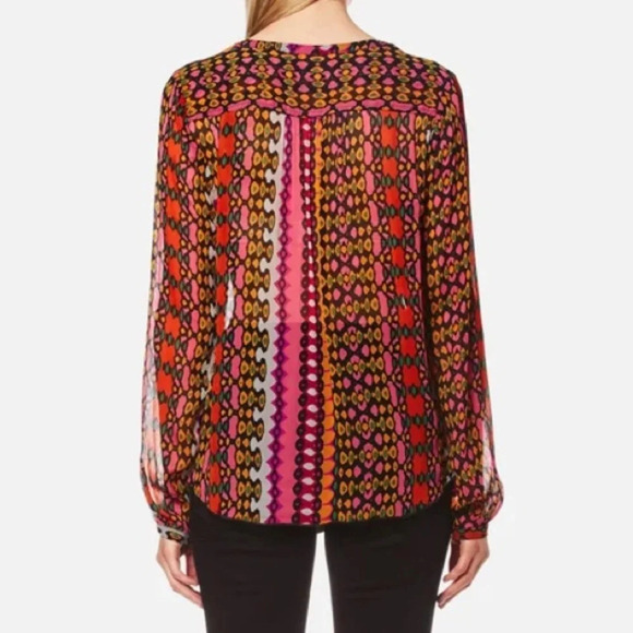 Scotch and Soda Maison Scotch Women's Sheer Colorful Printed Tunic Top - Picture 2 of 13